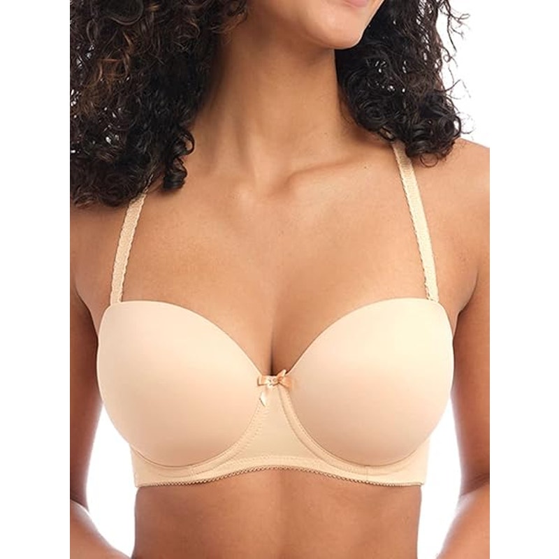 NWT New Freya Womens 36F Deco Underwire Padded Removeable Straps Strapless Bra
