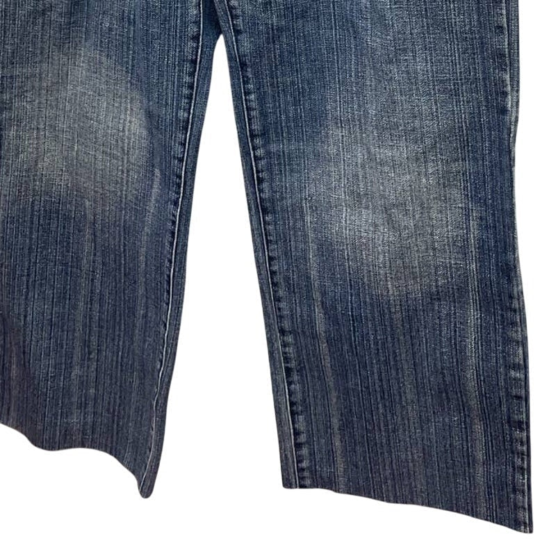 LRG Geans Womens Large 34 US 14 Make Jeans Not War Cutoff Denim Blue Jeans