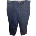 Gloria Vanderbilt 22W Amanda Flat Front Stretch Cotton Denim Blue Jeans Pockets