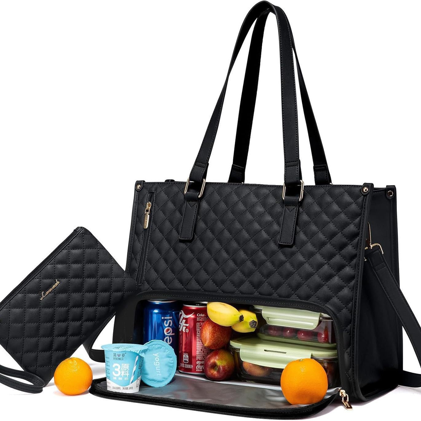 Women's Insulated Lunch Bag – Large Leak-Proof Tote with Laptop Storage | 8 Colors