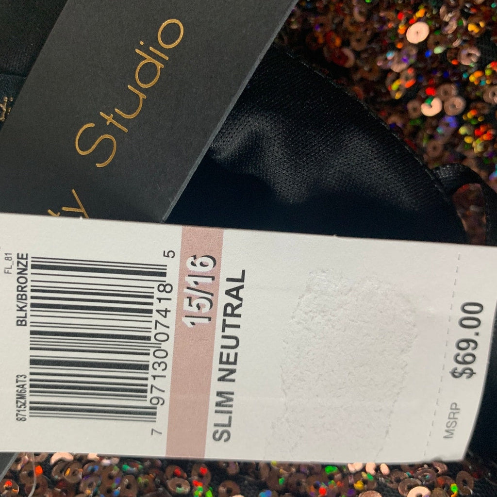 New City Studio Juniors Size 15/16 Criss Cross Strap Copper Sequin Prom Dress