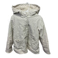 C&C California Girls Small Faux Fur Lined Warm Hooded Snap Up Polka Dot Raincoat