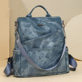 Women's Soft Leather Backpack Bag Leisure Commute Simple Travel Schoolbag