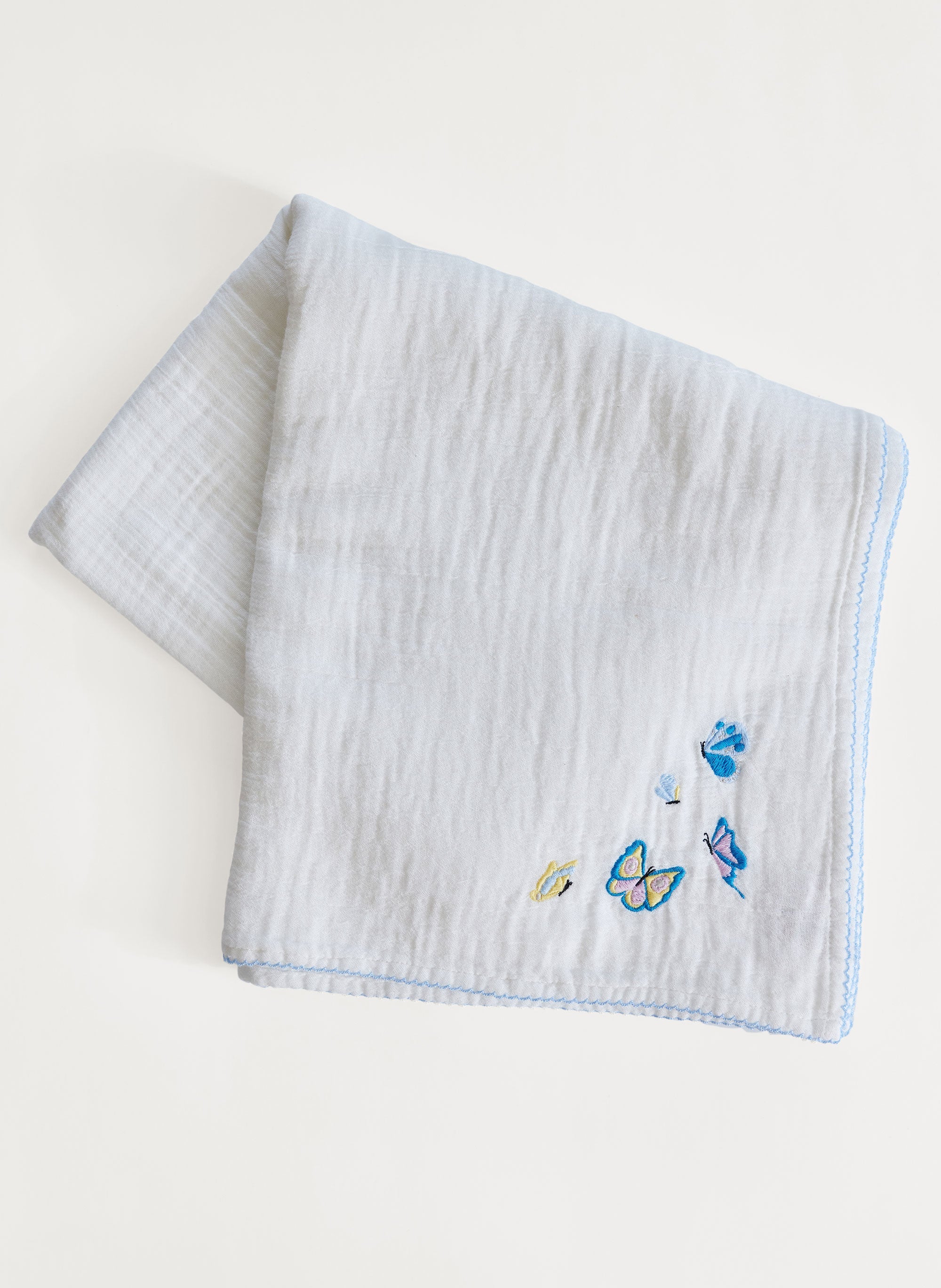 Shawl Blanket - Embroidered Butterfly