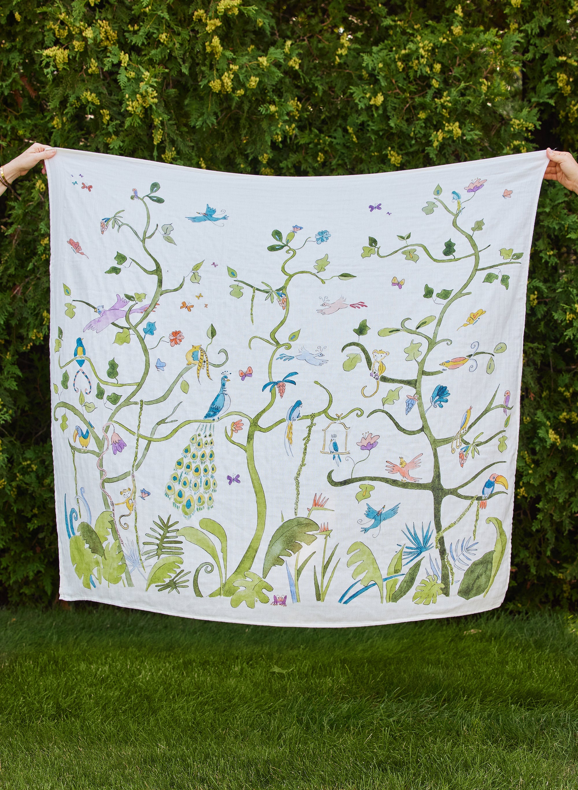 Shawl Blanket - Tropical Chinoiserie