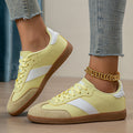 Women's Leopard Print Casual Sneakers - Mid-Cut Lace-Up Flat Shoes with Rubber Sole