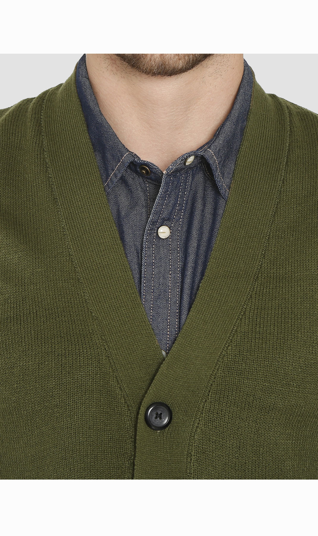 Men's Cashmere-Like Button Front Flat Knit Sweater Vest with front patch pockets