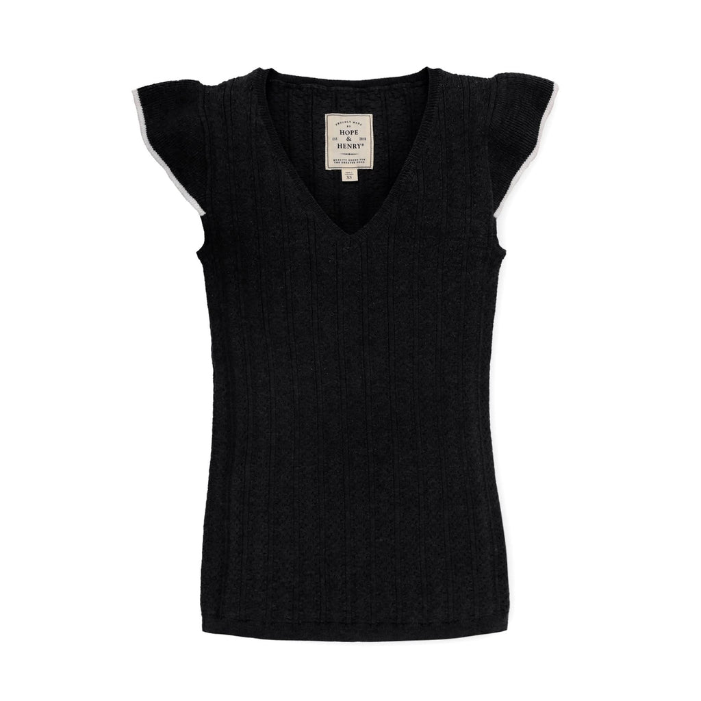 Flutter Sleeve Sweater Top