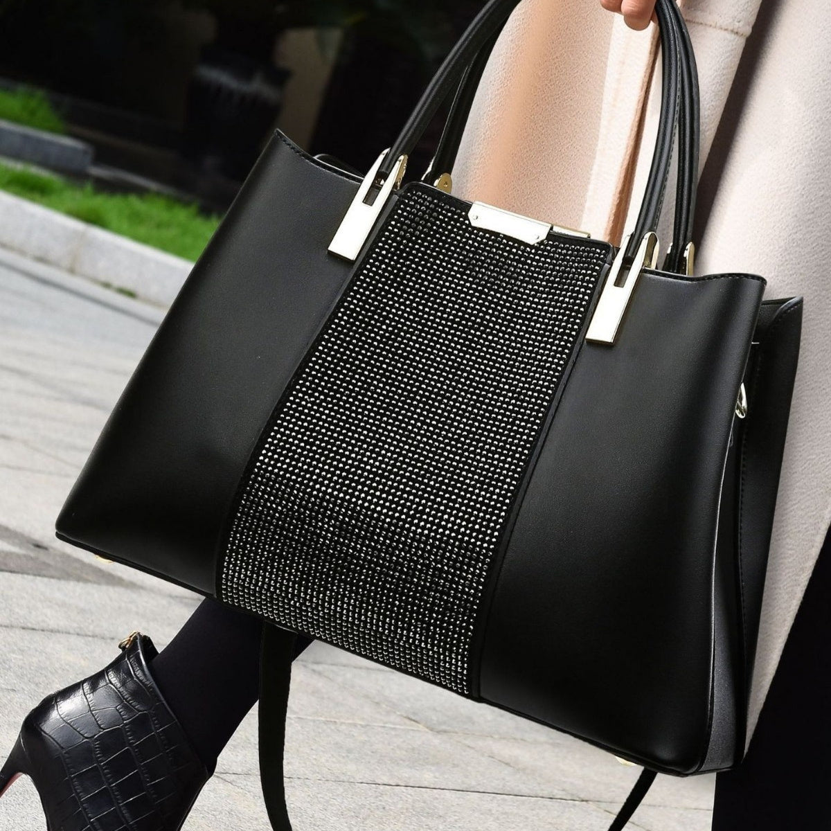 Women's Premium PU Leather Shoulder Crossbody Bag - High Capacity Multi-Compartment Handbag