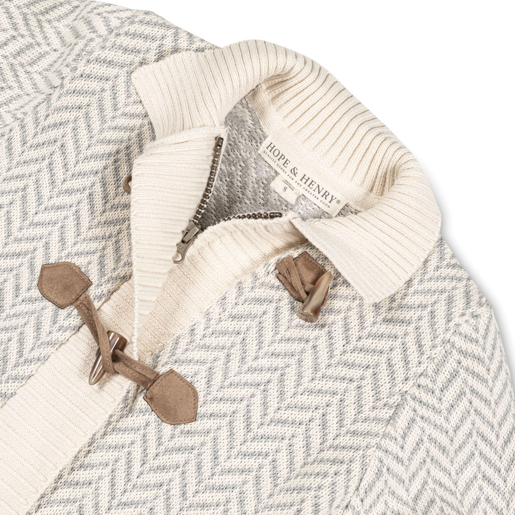 Organic Toggle Sweater with Zipper