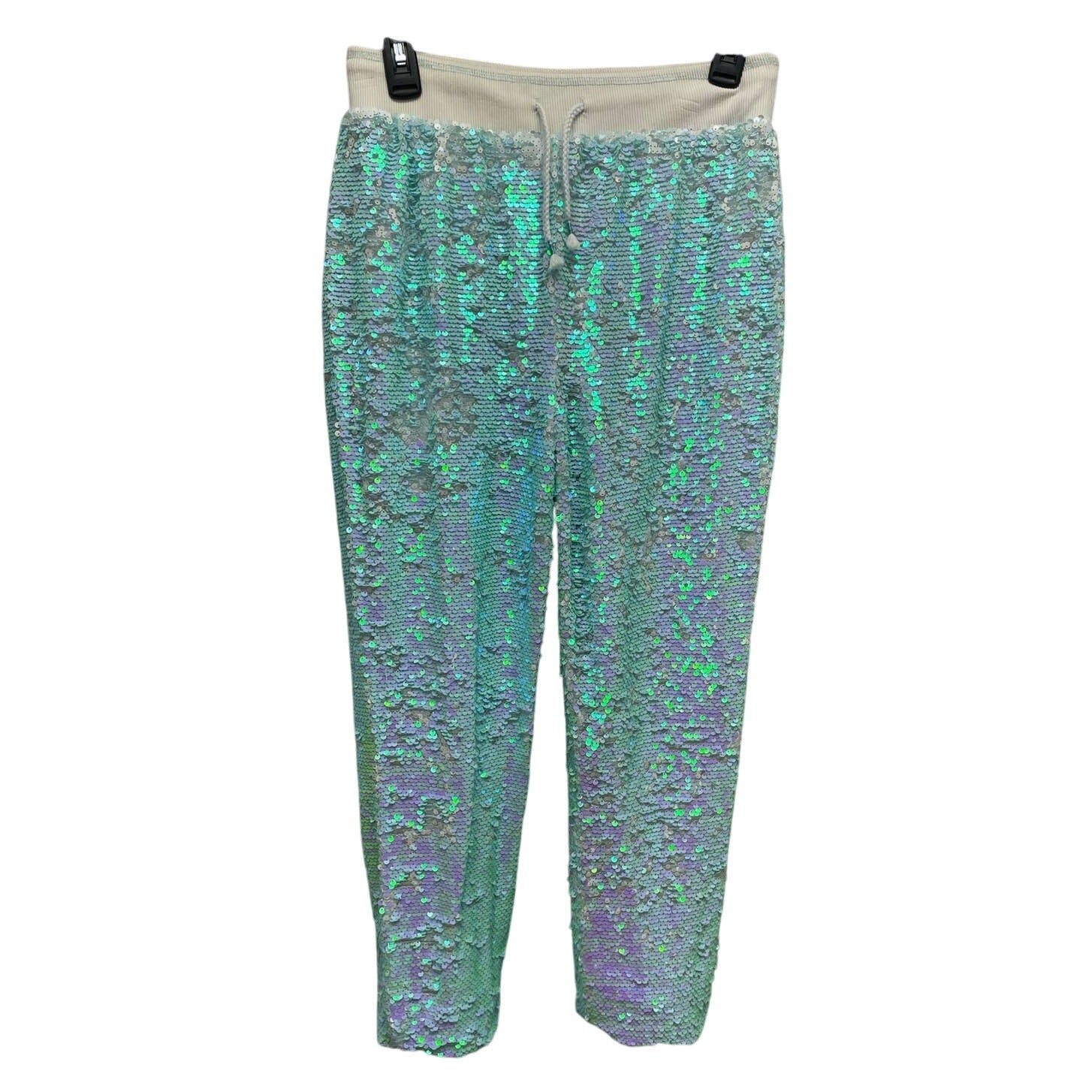 More than Magic Girls XL Shiny Iridescent Sequined Drawstring Jogger Sweatpants