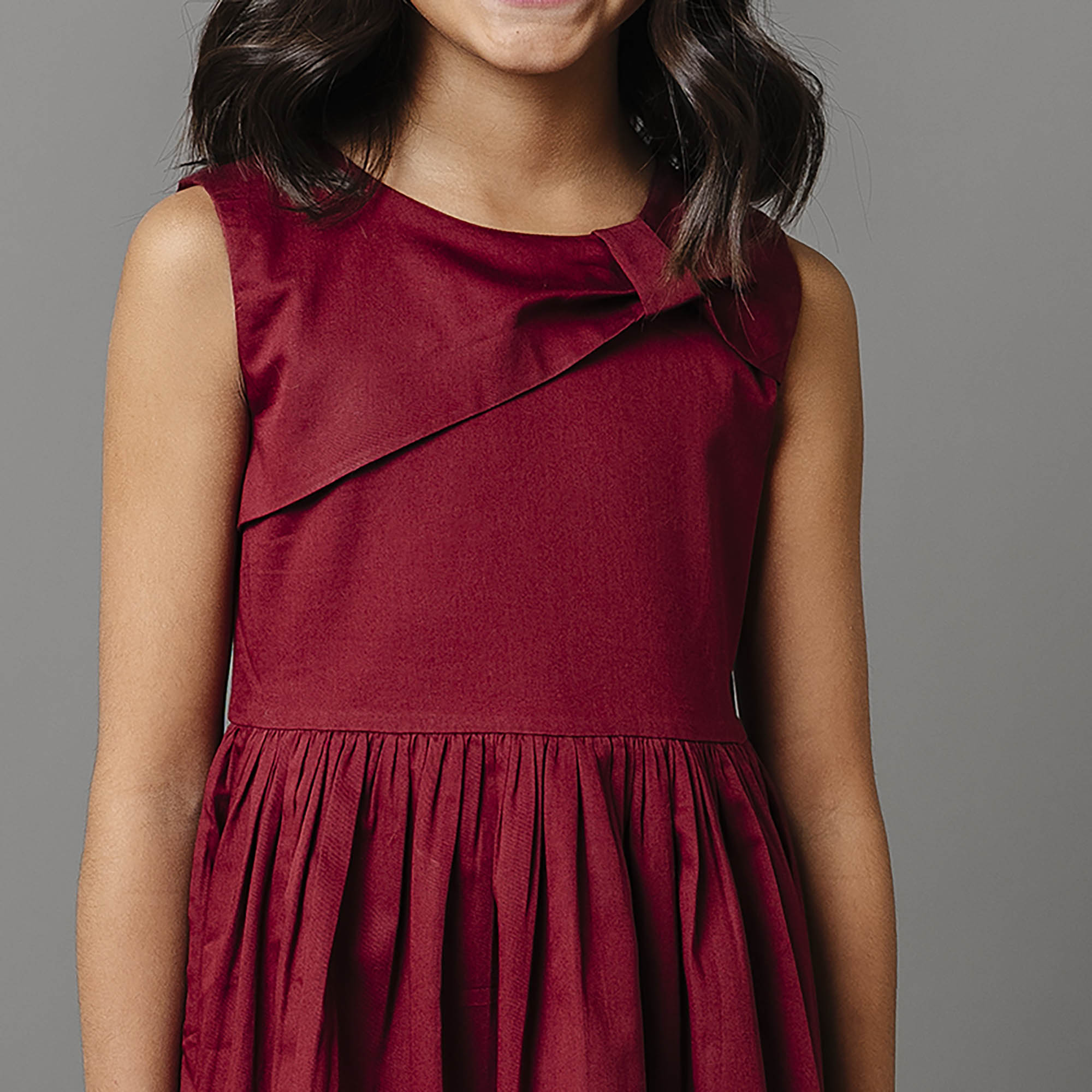 Organic Asymmetrical Bow Party Dress