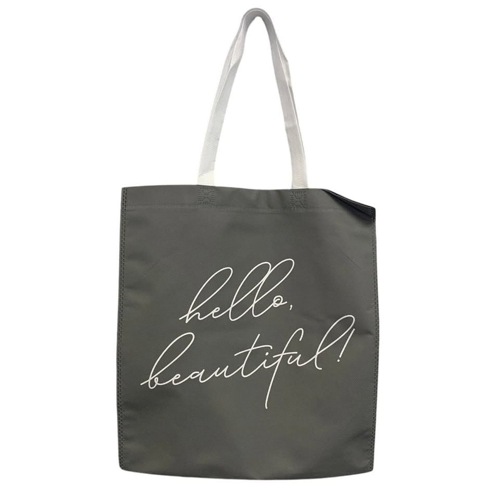 New Upcycled Hand Printed Positive Attitude Attract Miracles Shopper Tote Bag