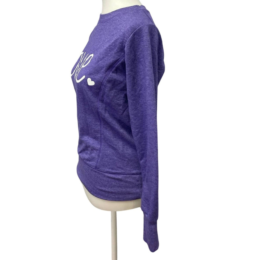 Anvil Womens Small Love Long Sleeve Crew Neck Lightweight PolyCotton Sweatshirt