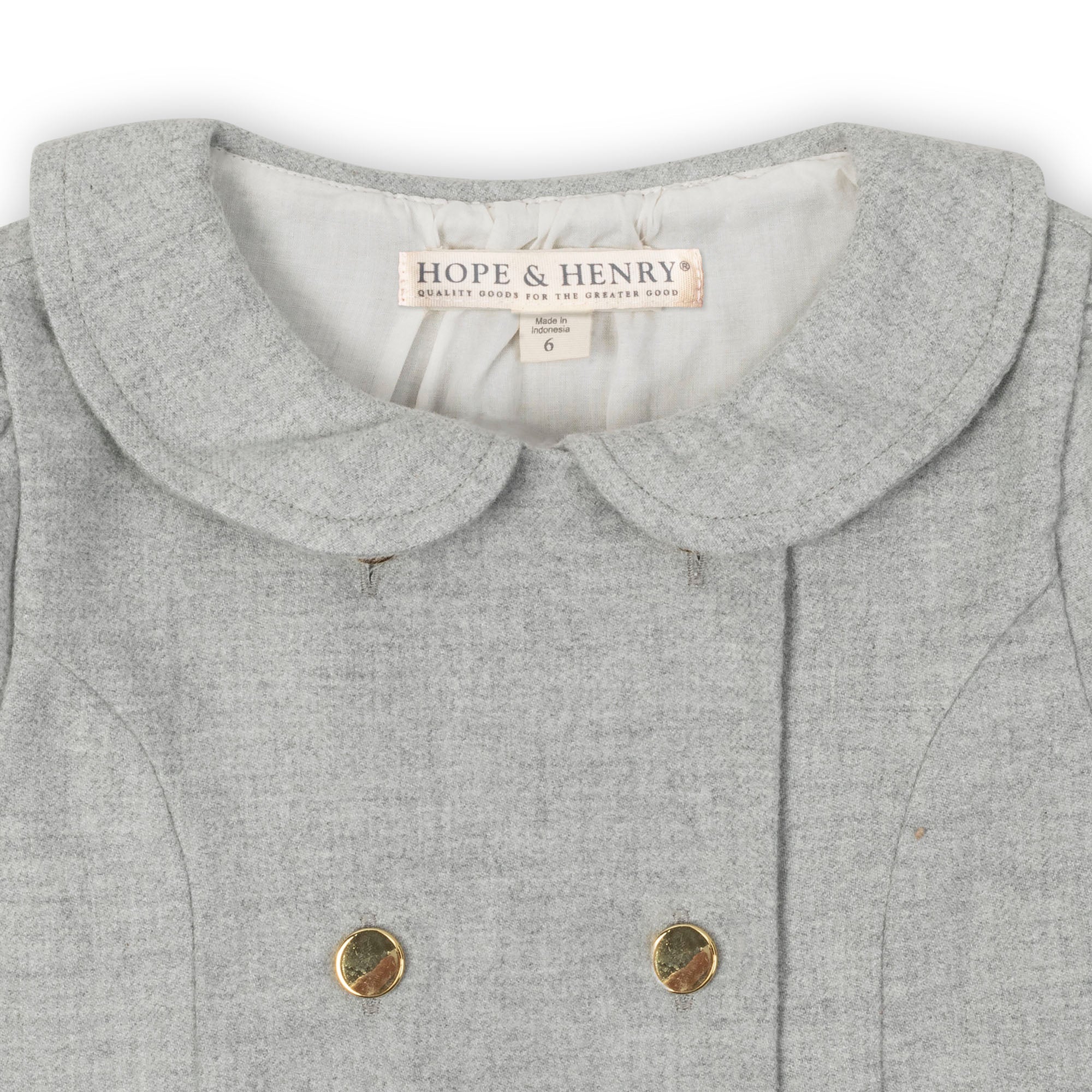 Organic Double Breasted Flannel Dress