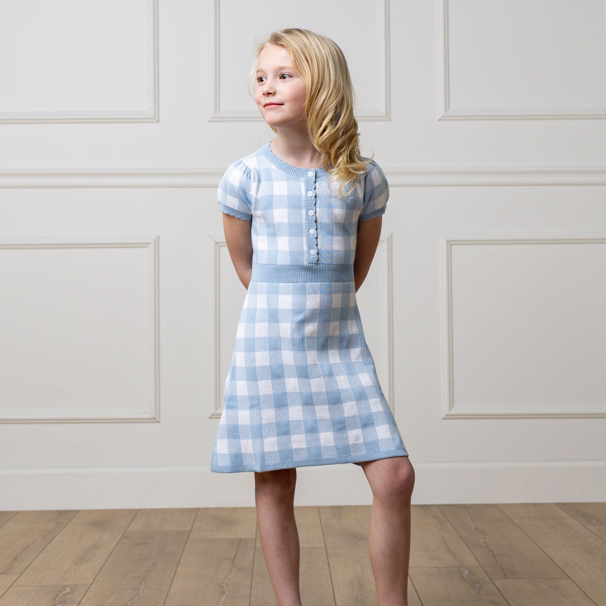 Organic Button Front Sweater Dress