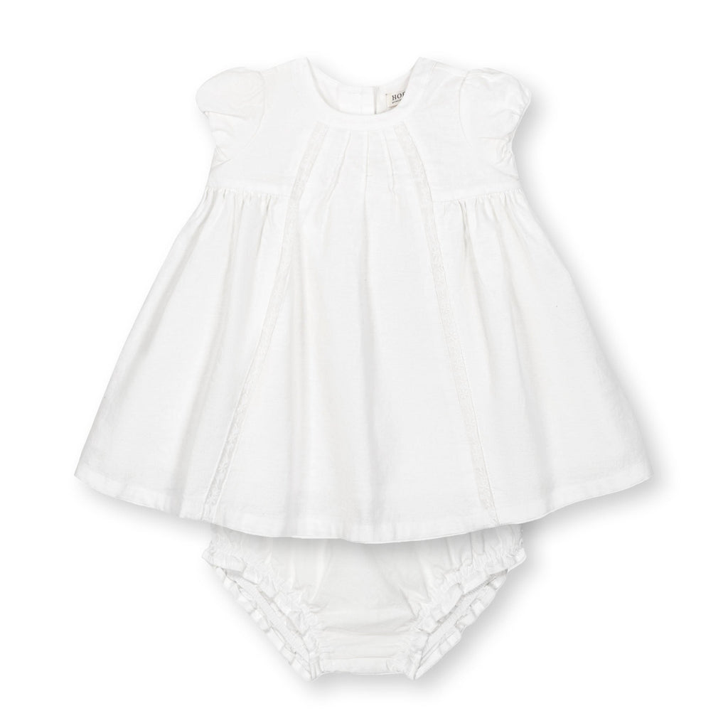 Special Occasion Linen Pintuck Dress