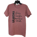 New Hand Printed Womens XS Grandma Strong Capable Loved Short Sleeve T Shirt
