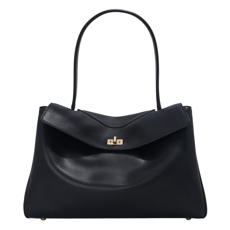 Women's Genuine Leather Tote Bag – Full-Grain Cowhide Structured Handbag