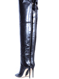 Women's Pointed-Toe Over-the-Knee Stiletto Boots | Back-Zip Plus-Size High Heels