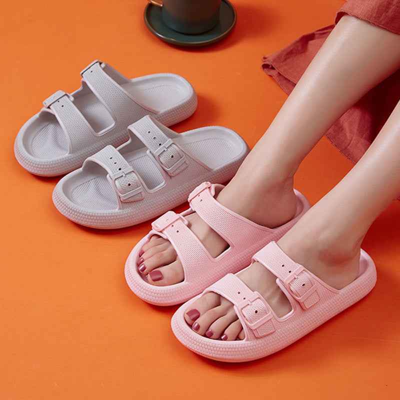Women's Platform Buckle Sandals - Soft EVA Sole Summer Slippers