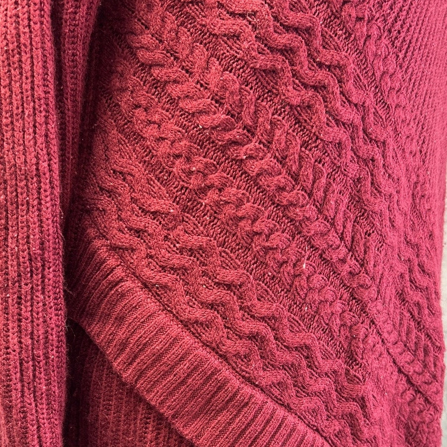 Westport Womens Plus Size 3X Long Sleeve Crew Neck Cabled Pullover Sweater