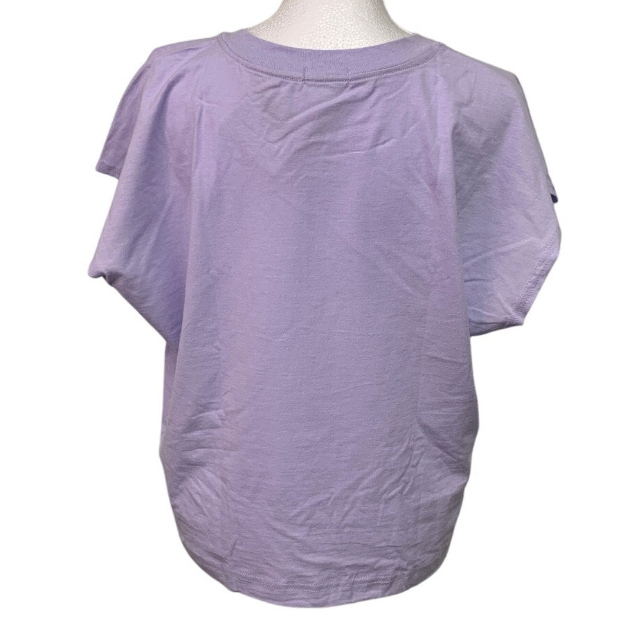 New Handprinted Womens Large Purple 100% Cotton Rainbow Equality Muscle Tee