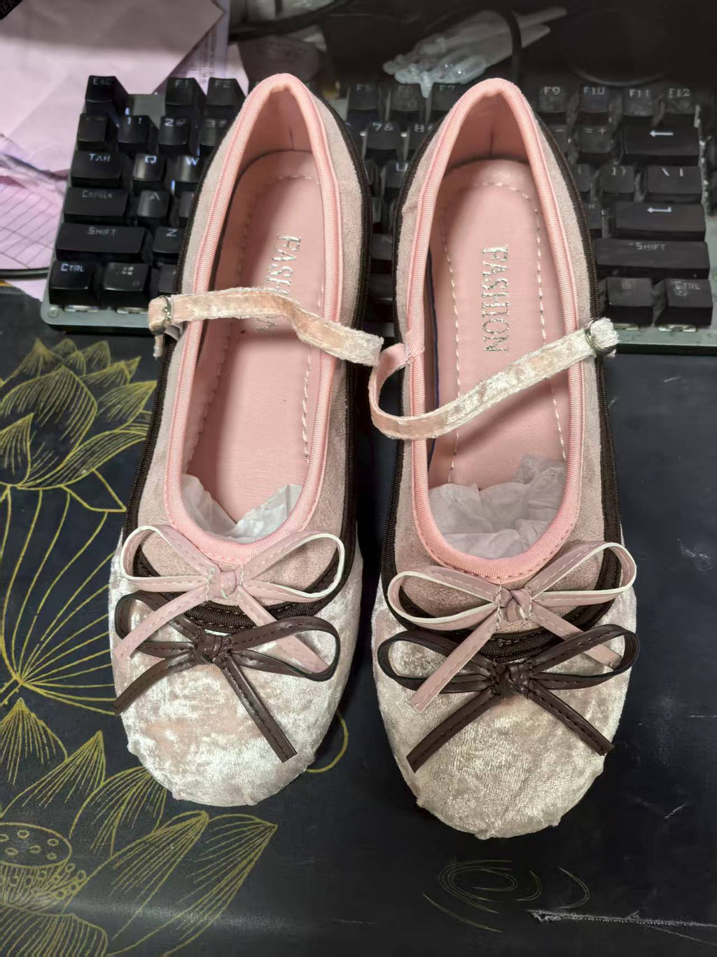 Women's Bow-Tie Slingback Flat Shoes - Round Toe Polka Dot Summer Flats