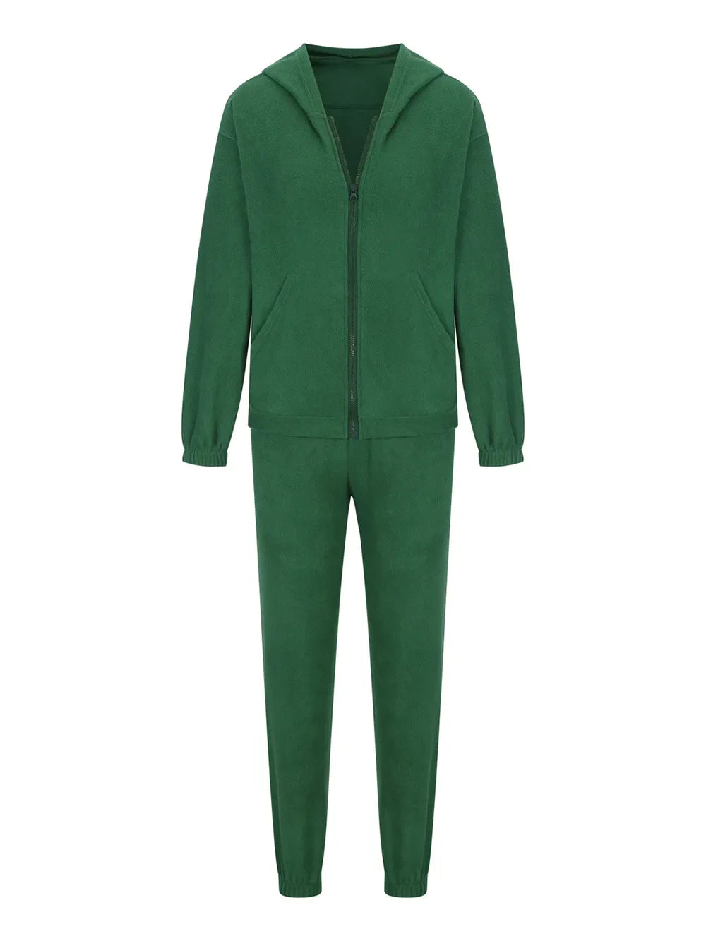 Zip Up Long Sleeve Hoodie and Joggers Set