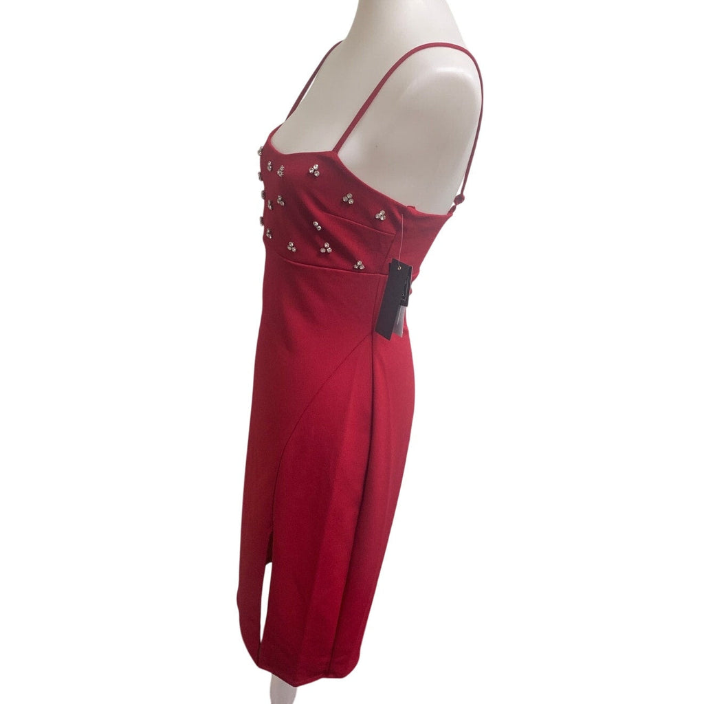 New City Studio Juniors Size 9/10 Spaghetti Strap Rhinestone Bling Formal Dress