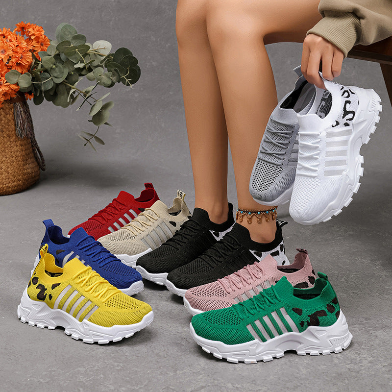 Women's Breathable Mesh Sports Sneakers - Lightweight Non-Slip Running Shoes