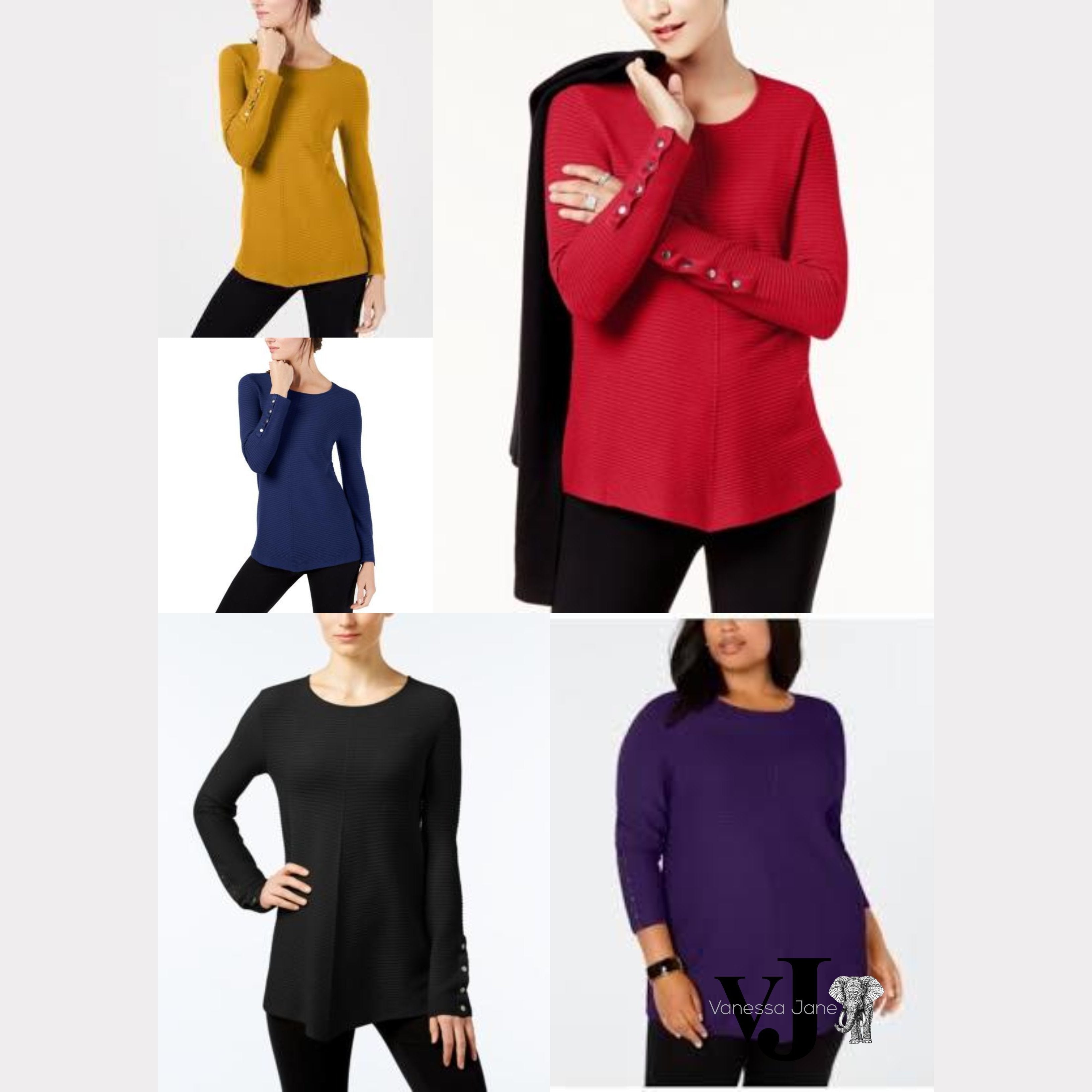 Alfani Ribbed Snap-Detail Sweater