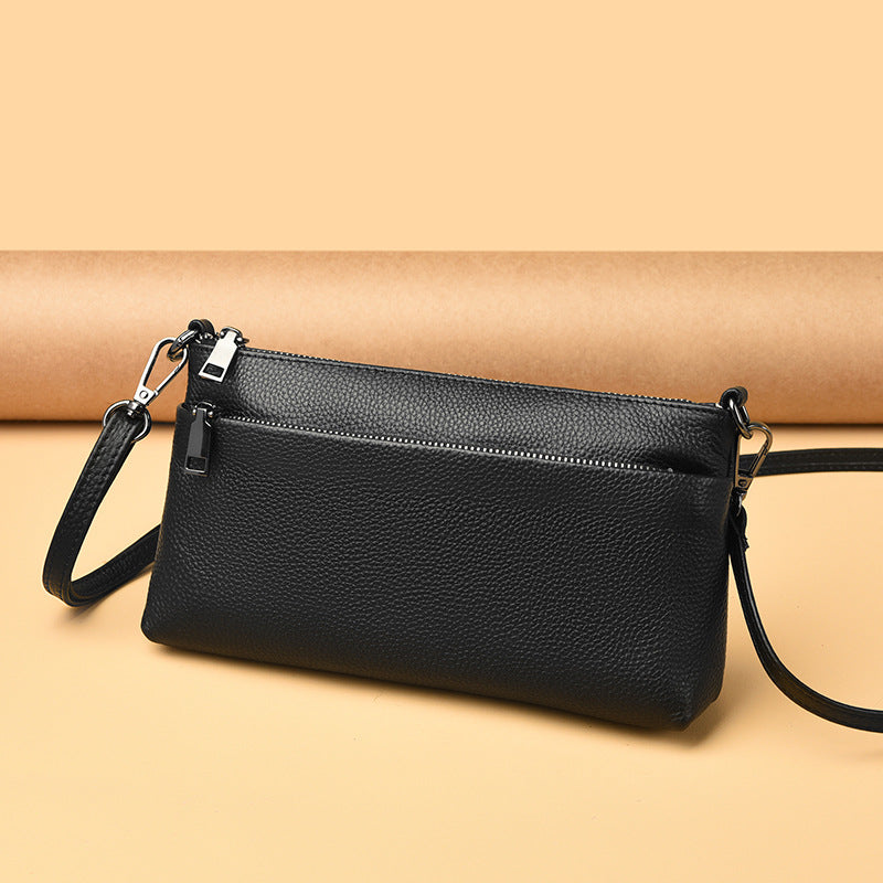 Women's Genuine Leather Shoulder Crossbody Bag – Soft Structured Handbag