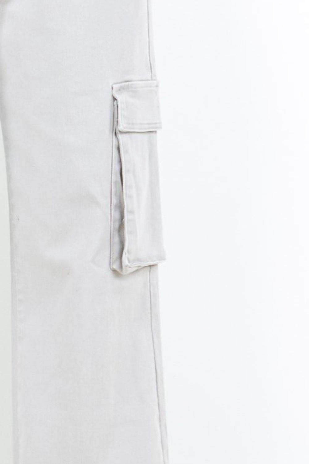 American Bazi Full Size Drawstring Wide Leg Cargo Pants Plus Size