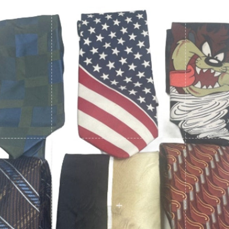 Lot of 6 USA Tazmanian Devil Art Deco Vintage and Modern Mens Neck Ties