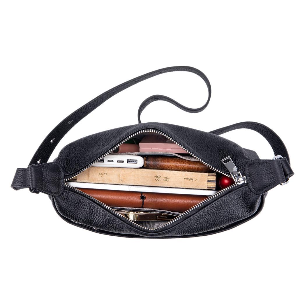 Women's Genuine Cowhide Leather Crossbody Bag – Urban Minimalist Shoulder Bag