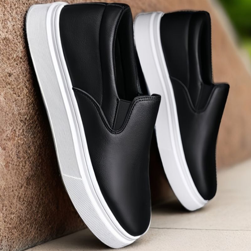 Men's Slip-On Low-Top Casual Sneakers | Breathable Waterproof Board Shoes