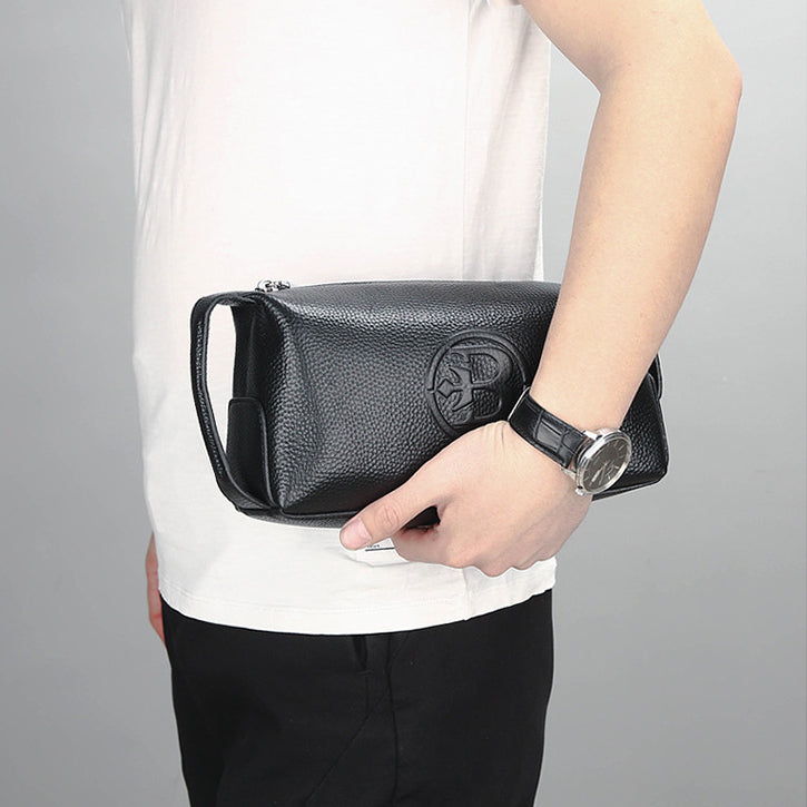 Men's Genuine Cowhide Leather Bag – Waterproof Business Commuter Bag