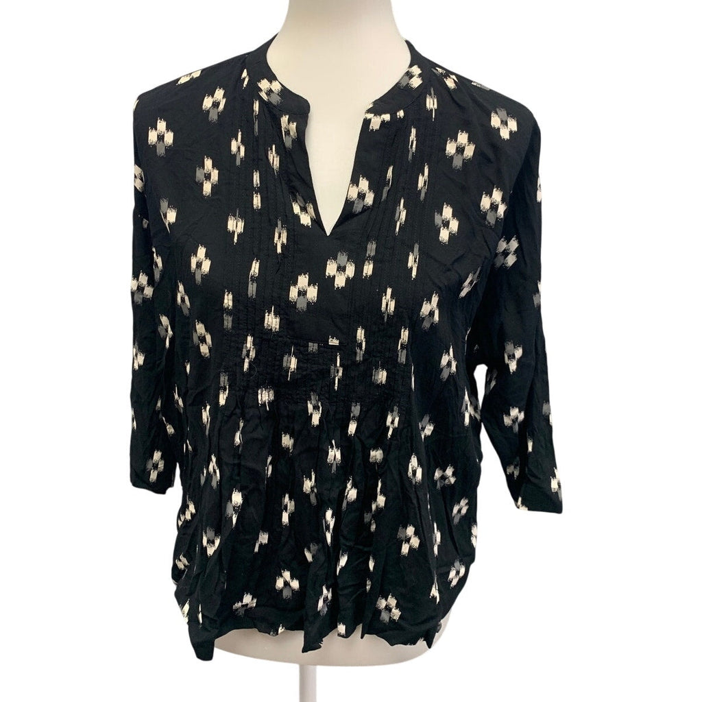 Old Navy Womens Small Long Sleeve Polka Dot Lightweight 100% Rayon Blouse Shirt