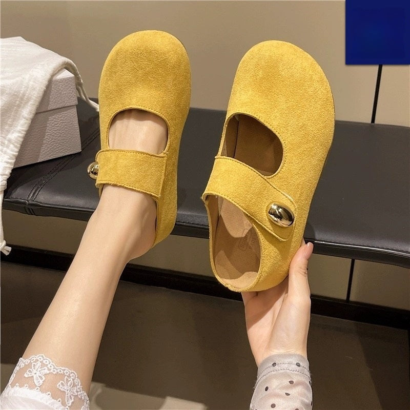 Women's Slip-On Platform Mules | Breathable Microfiber Leather Slides