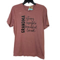 New Hand Printed Womens Small Grandma Strong Capable Loved Short Sleeve T Shirt