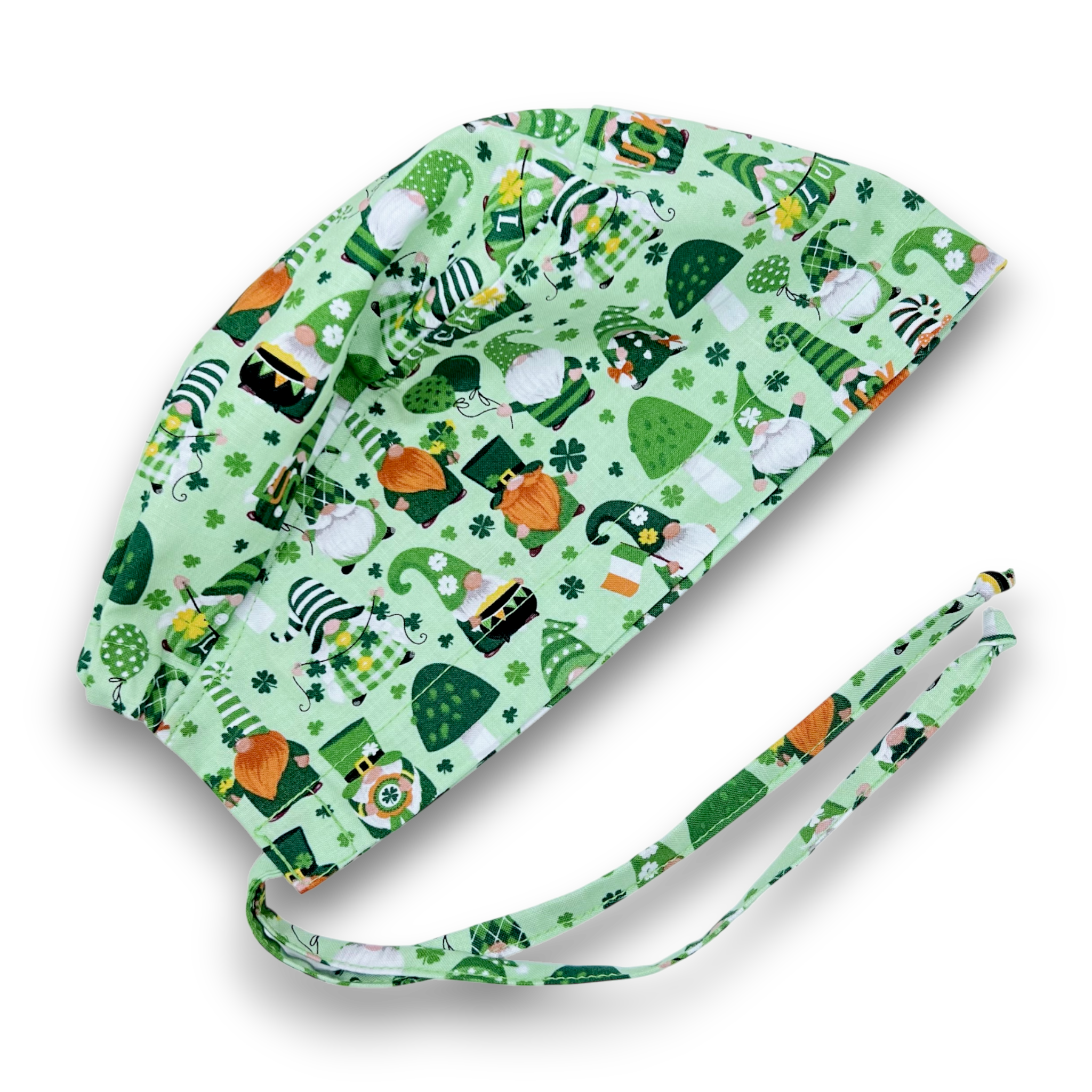 Luck gnomes Skull tie-back style surgical scrub cap for men by Paradise Caps.