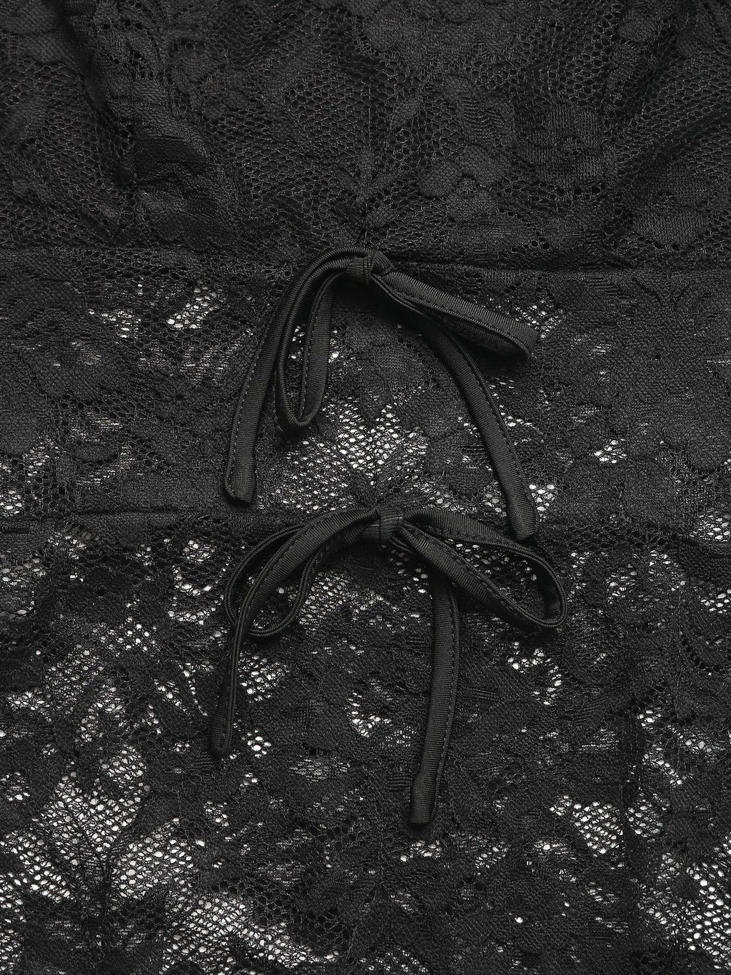 Lace Long Sleeve V-Neck Bodysuit