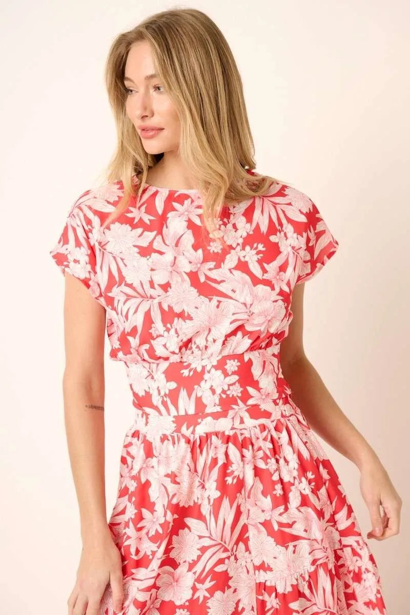 Mittoshop Tropical Print Top and Skirt Set