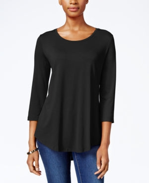 JM Collection Petite Scoop-Neck Top, Choose Sz/Color