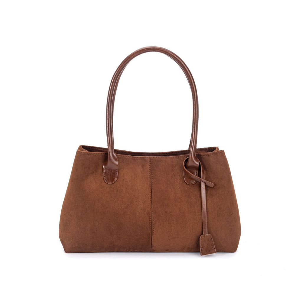 Retro Matte Large-Capacity Tote Bag for Women – Soft Polyester Shoulder Bag