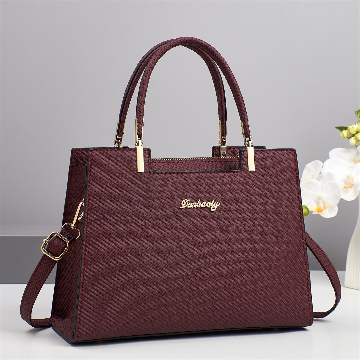 High-Capacity PU Leather Tote Bag
