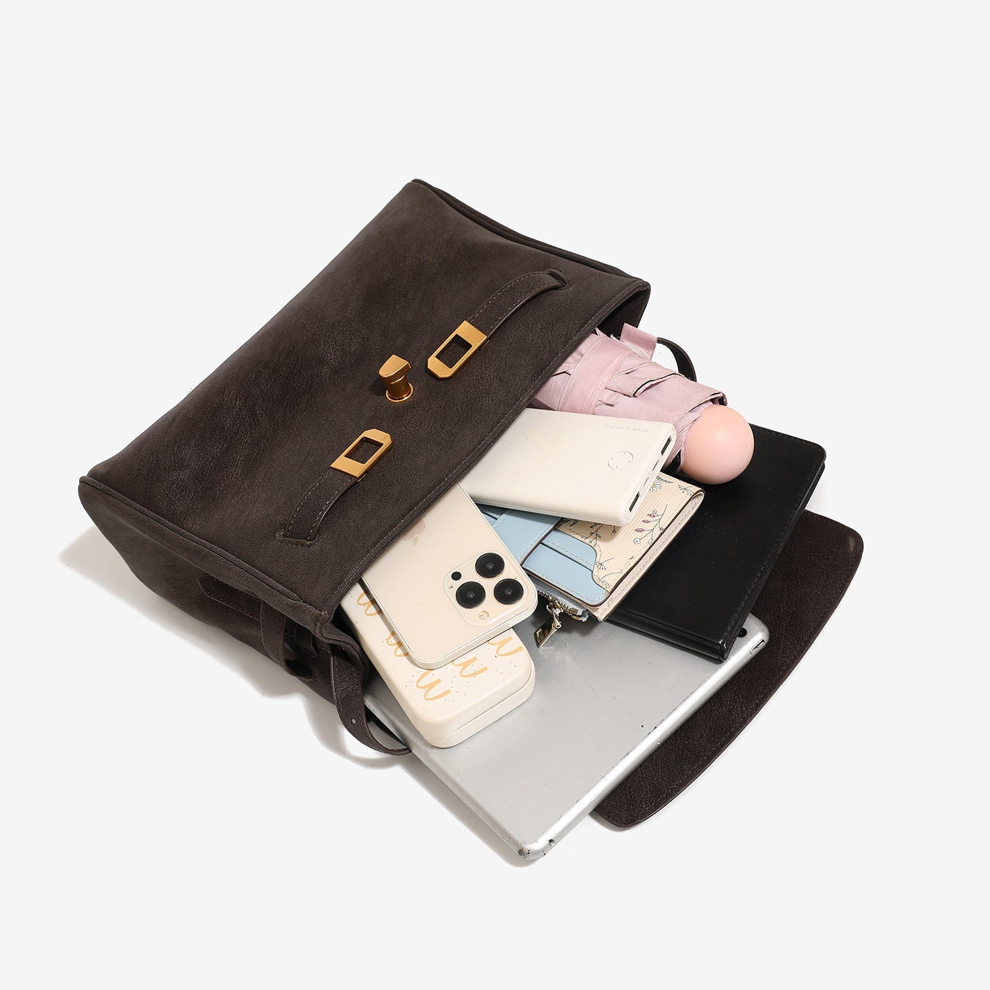 Retro Leather Shoulder Bag - Genuine Leather Minimalist Handbag for Women