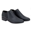 Kensie Womens Size 7.5 Black Faux Leather Sammy Ankle Slide On Booties Boots