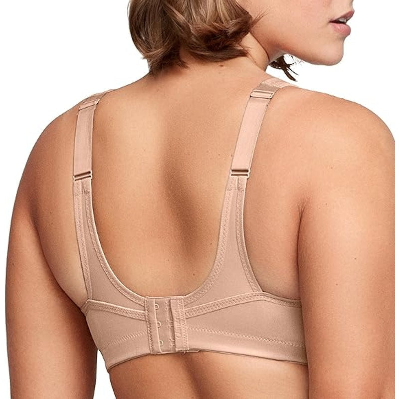 New Glamorise Womens 50F Cafe Full Figure Wire Free No Bounce Sports Bra